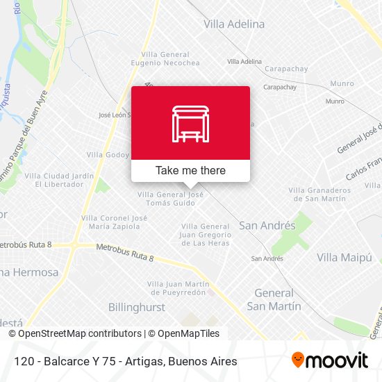 120 - Balcarce Y 75 - Artigas map
