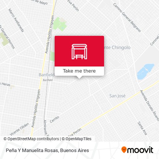 Peña Y Manuelita Rosas map