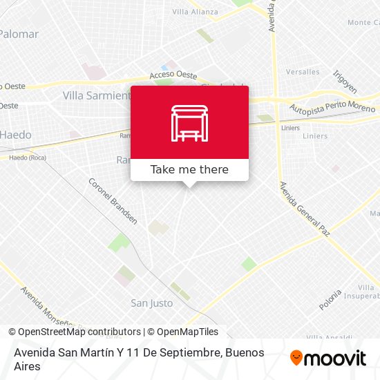 Avenida San Martín Y 11 De Septiembre map
