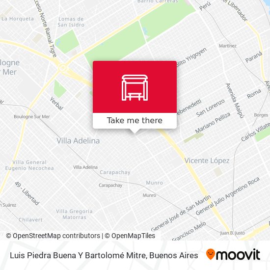 Luis Piedra Buena Y Bartolomé Mitre map