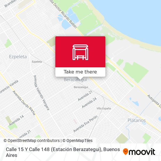 Mapa de Calle 15 Y Calle 148 (Estación Berazategui)