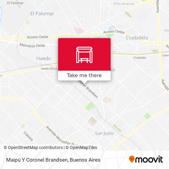 Maipú Y Coronel Brandsen map