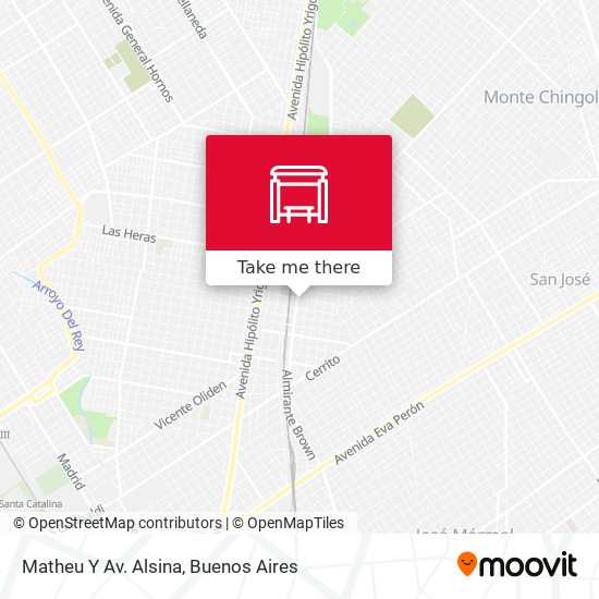 Mapa de Matheu Y Av. Alsina