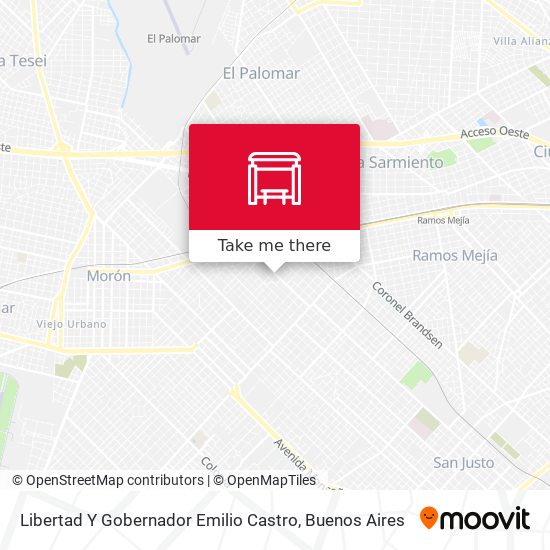 Mapa de Libertad Y Gobernador Emilio Castro