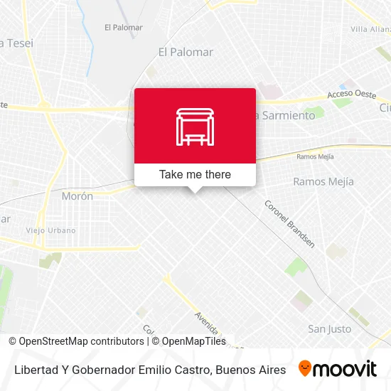 Libertad Y Gobernador Emilio Castro map