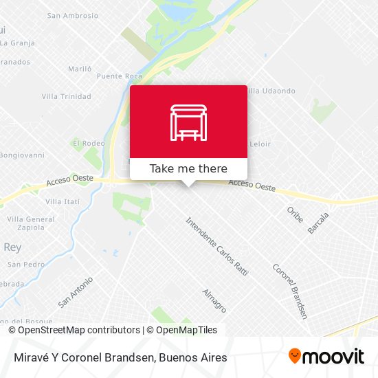 Miravé Y Coronel Brandsen map