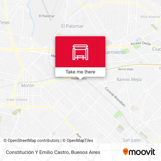 Constitución Y Emilio Castro map