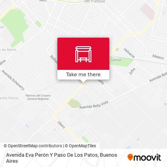 Avenida Eva Perón Y Paso De Los Patos map