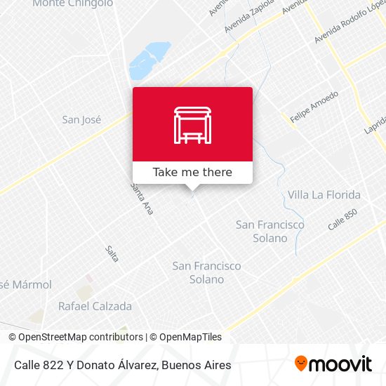 Calle 822 Y Donato Álvarez map
