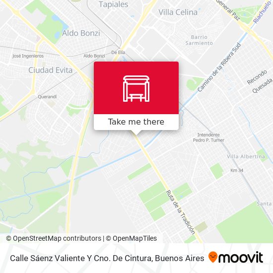 Mapa de Calle Sáenz Valiente Y Cno. De Cintura