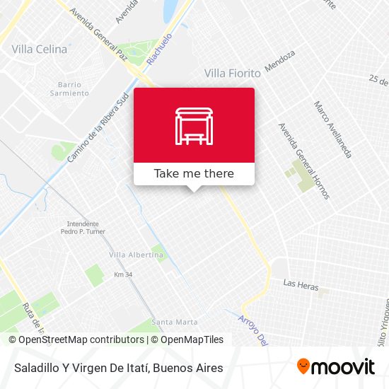 Saladillo Y Virgen De Itatí map