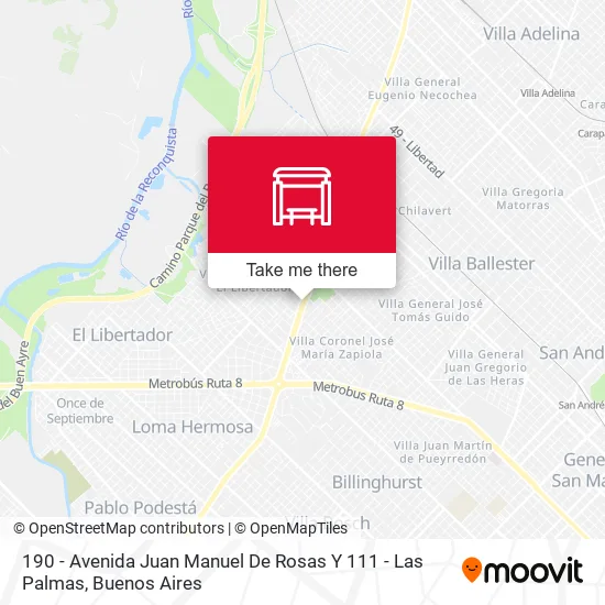 190 - Avenida Juan Manuel De Rosas Y 111 - Las Palmas map