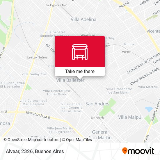 Alvear, 2326 map