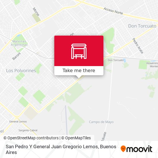 San Pedro Y General Juan Gregorio Lemos map