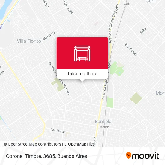 Coronel Timote, 3685 map