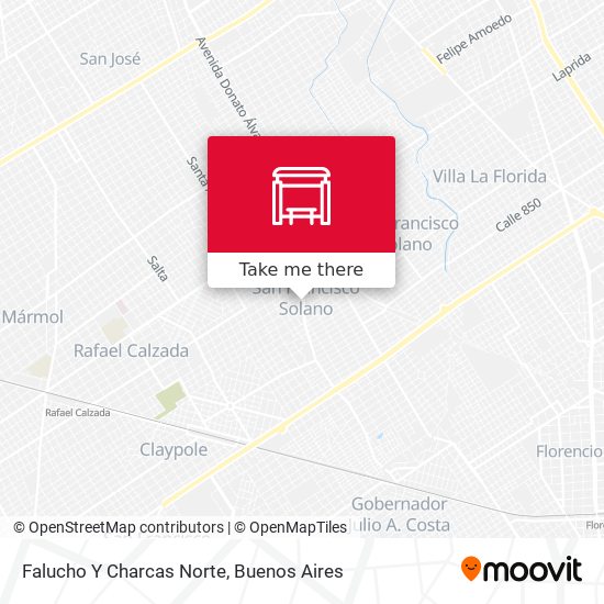 Falucho Y Charcas Norte map