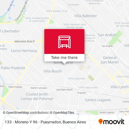 133 - Moreno Y 96 - Pueyrredon map
