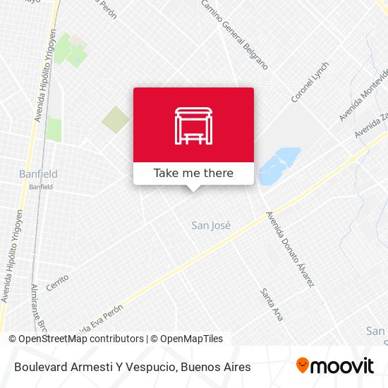 Boulevard Armesti Y Vespucio map
