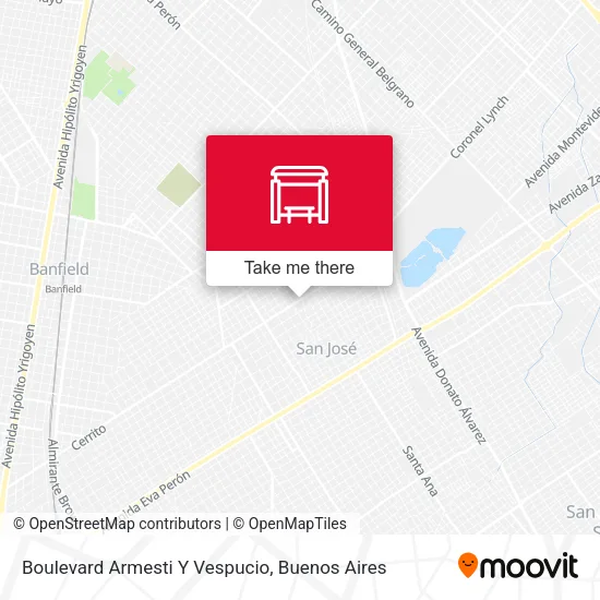 Boulevard Armesti Y Vespucio map