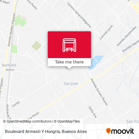Boulevard Armesti Y Hungría map