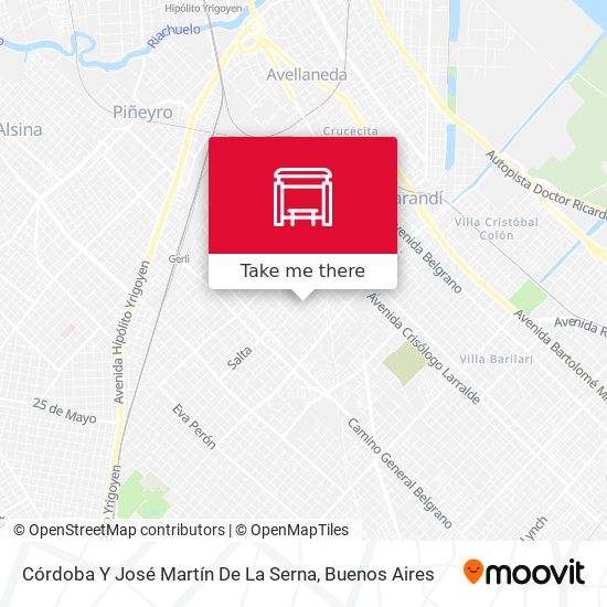 Córdoba Y José Martín De La Serna map