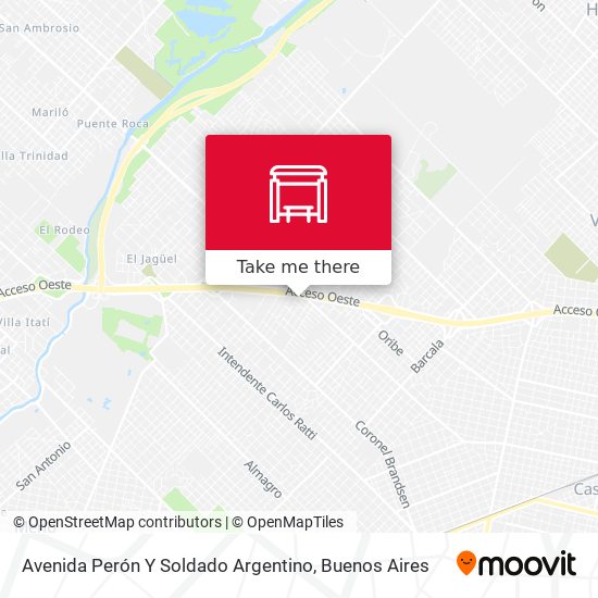 Avenida Perón Y Soldado Argentino map