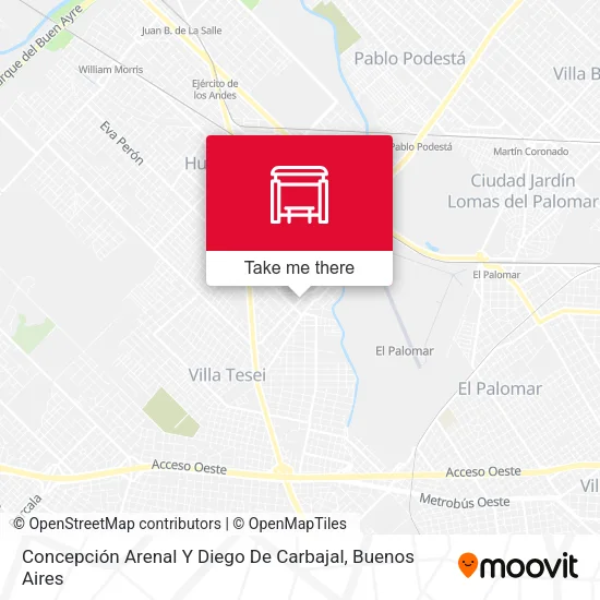 Mapa de Concepción Arenal Y Diego De Carbajal