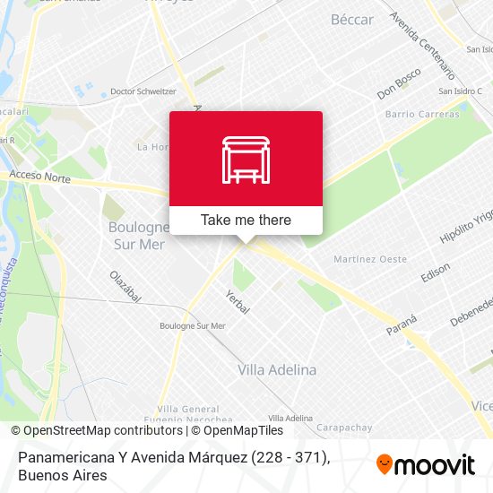 Panamericana Y Avenida Márquez (228 - 371) map