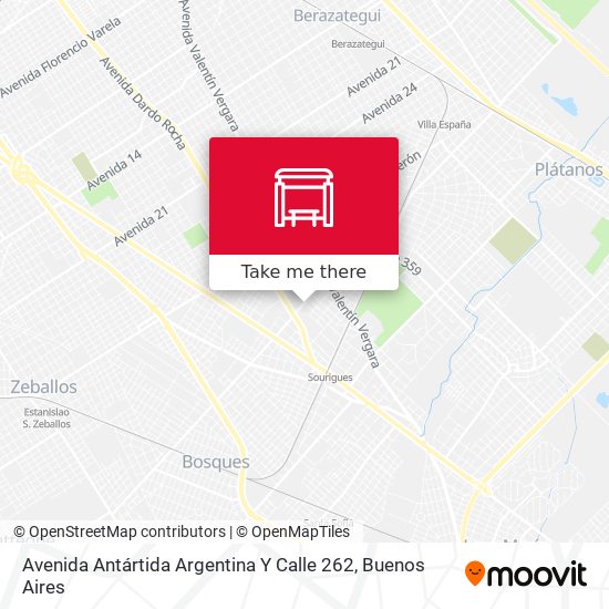 Avenida Antártida Argentina Y Calle 262 map