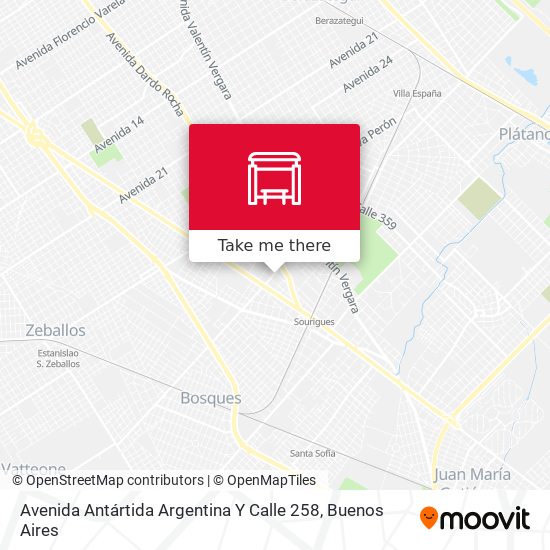 Avenida Antártida Argentina Y Calle 258 map