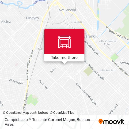 Mapa de Campichuelo Y Teniente Coronel Magan