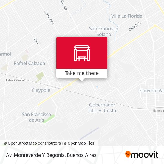 Av. Monteverde Y Begonia map