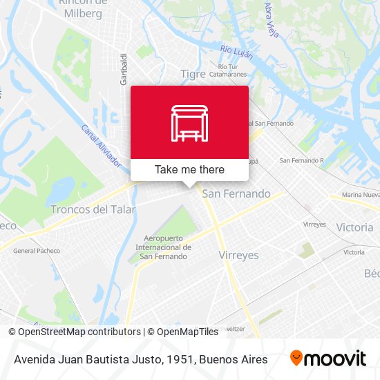 Mapa de Avenida Juan Bautista Justo, 1951
