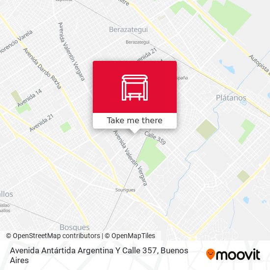 Avenida Antártida Argentina Y Calle 357 map