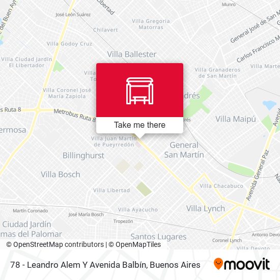 Mapa de 78 - Leandro Alem Y Avenida Balbín
