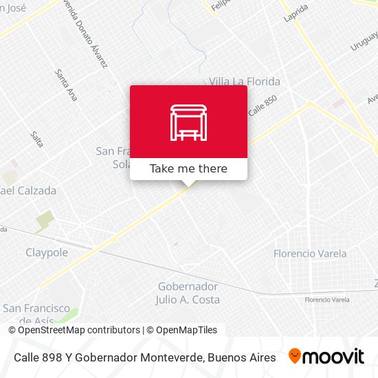 Mapa de Calle 898 Y Gobernador Monteverde
