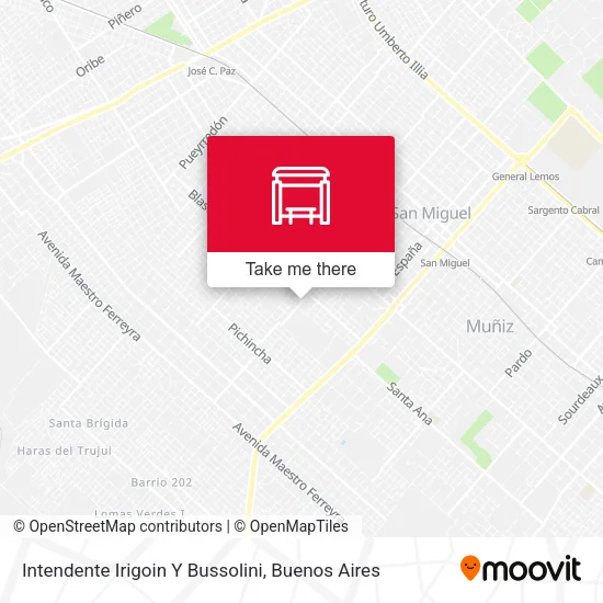 Intendente Irigoin Y Bussolini map