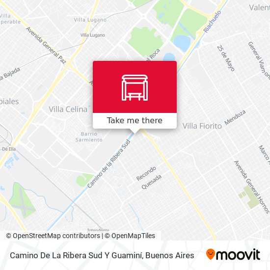 Camino De La Ribera Sud Y Guaminí map