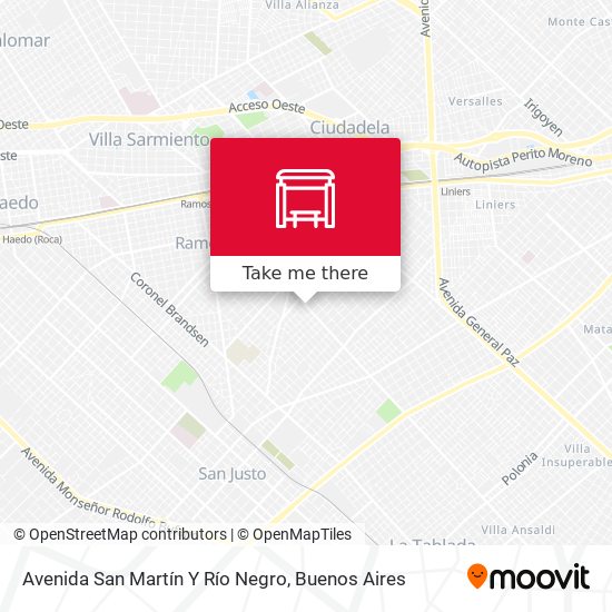 Mapa de Avenida San Martín Y Río Negro