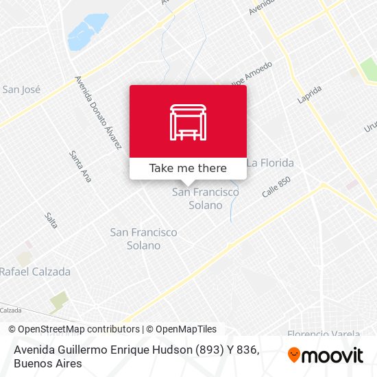 Mapa de Avenida Guillermo Enrique Hudson (893) Y 836