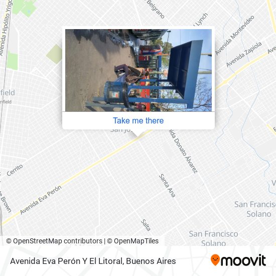 Mapa de Avenida Eva Perón Y El Litoral