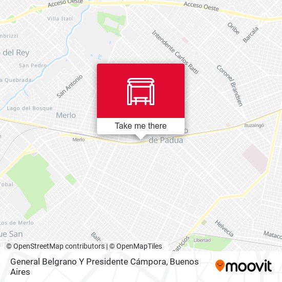 General Belgrano Y Presidente Cámpora map