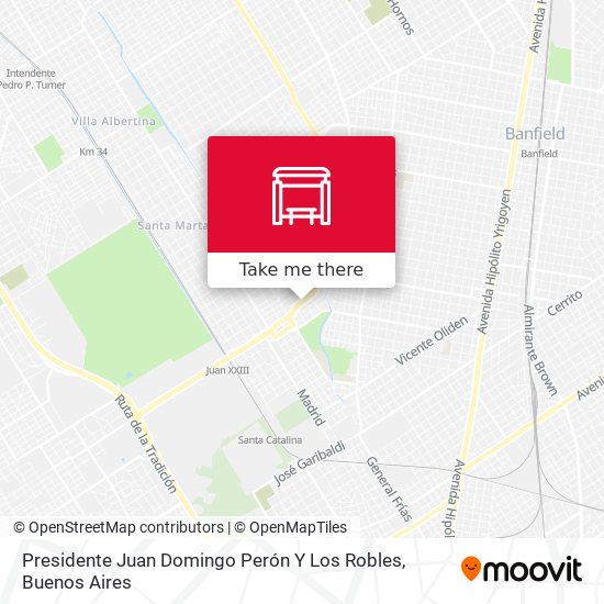 Presidente Juan Domingo Perón Y Los Robles map