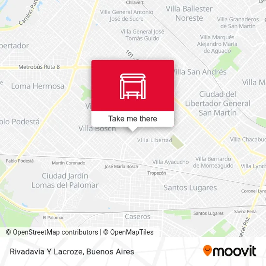 Rivadavia Y Lacroze map