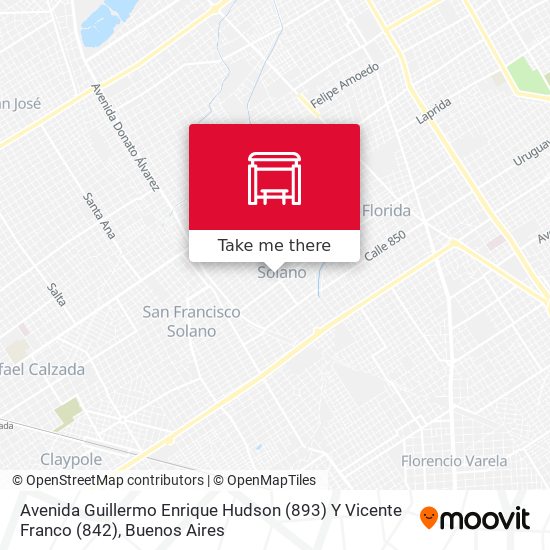 Avenida Guillermo Enrique Hudson (893) Y Vicente Franco (842) map
