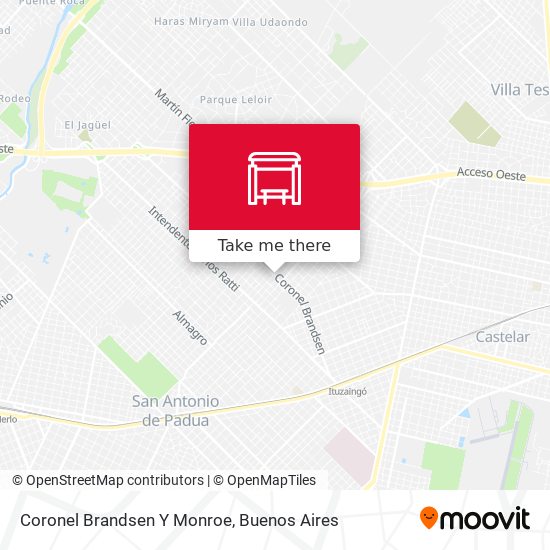 Coronel Brandsen Y Monroe map