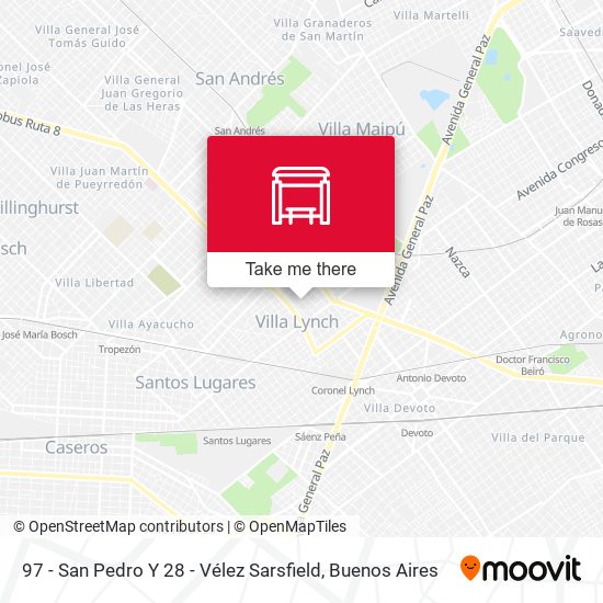 97 - San Pedro Y 28 - Vélez Sarsfield map