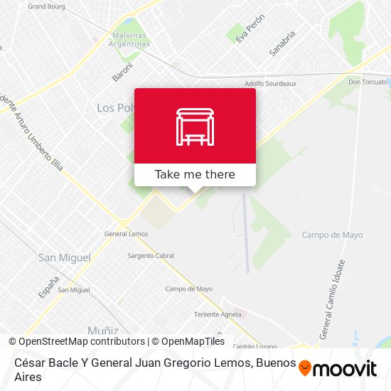 Mapa de César Bacle Y General Juan Gregorio Lemos