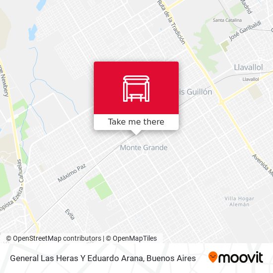 General Las Heras Y Eduardo Arana map