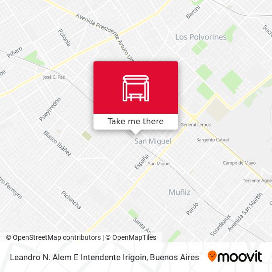 Mapa de Leandro N. Alem E Intendente Irigoin